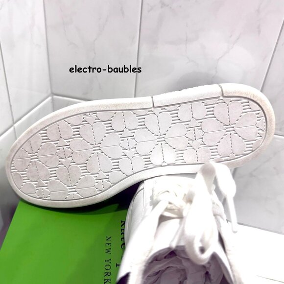 KATE SPADE "Charli" Nappa Lace Up Sneakers Sz 8.5B - Worn 1x - Picture 11 of 13